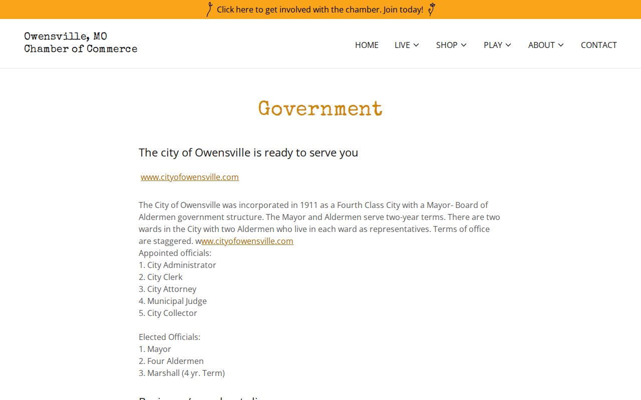 Owensville court docket City Hall government source